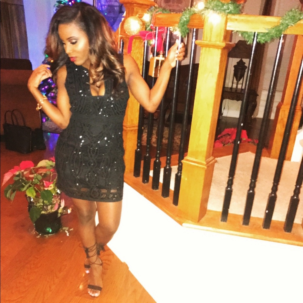 Black Sparkly Cocktail Dress